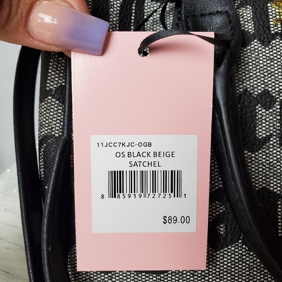 JUICY COUTURE black beige satchel crossbody bag - Picture 6 of 6